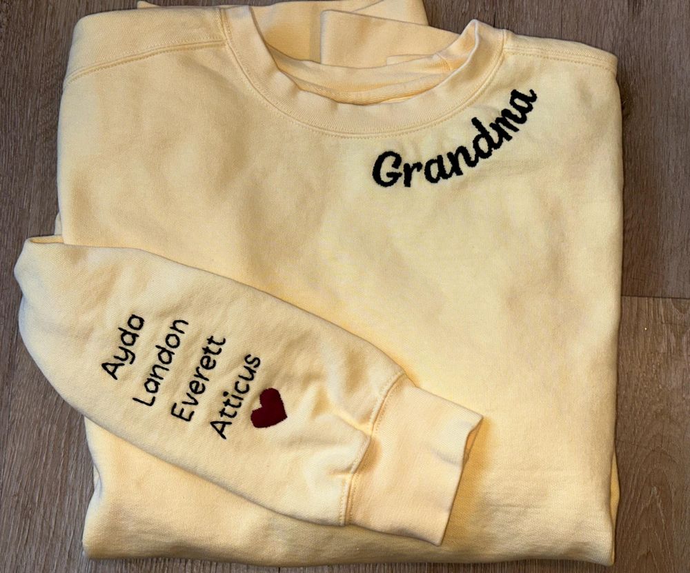 Personalized Sweater, Hand Embroidered, Custom Hand made, Ma...